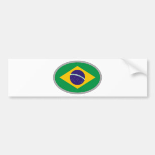 Adesivo Para Carro Bandeira de Brasil - refrigere o design!