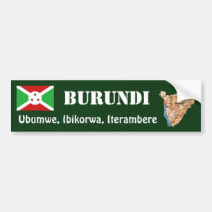 Adesivo Para Carro Bandeira de Burundi + Autocolante no vidro