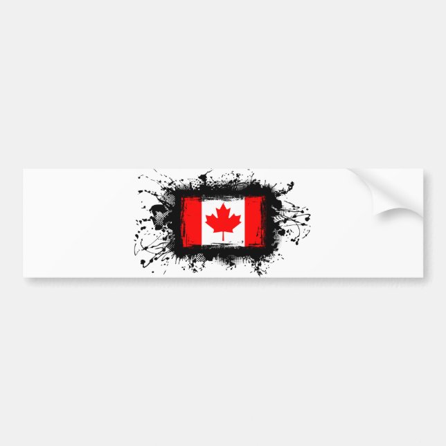 Adesivo Para Carro Bandeira de Canadá (Frente)