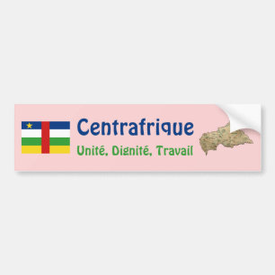 Adesivo Para Carro Bandeira de Centrafrique + Autocolante no vidro