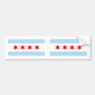 Adesivo Para Carro Bandeira de Chicago