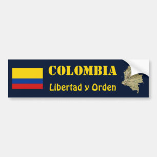Adesivo Para Carro Bandeira de Colômbia + Autocolante no vidro