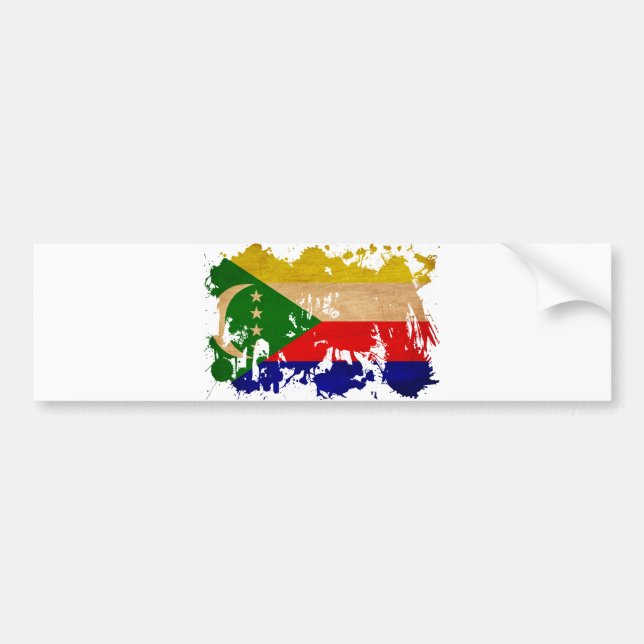 Adesivo Para Carro Bandeira de Cômoros (Frente)