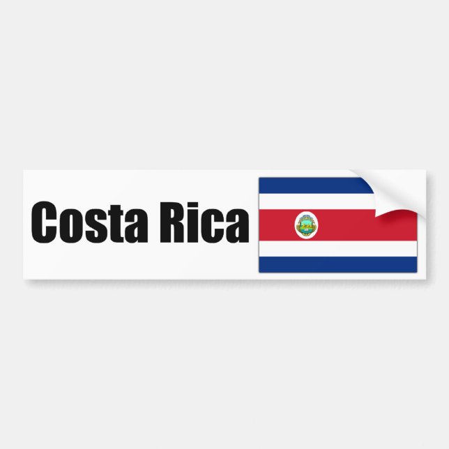 Adesivo Para Carro bandeira de Costa-Rica (Frente)