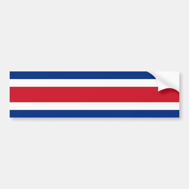 Adesivo Para Carro Bandeira de Costa Rica, Costa Rica (Frente)