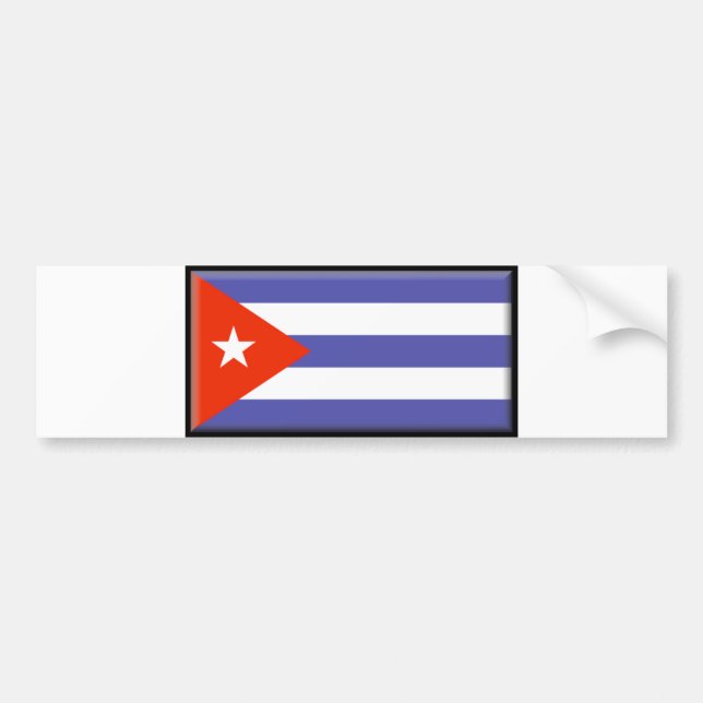Adesivo Para Carro Bandeira de Cuba (Frente)