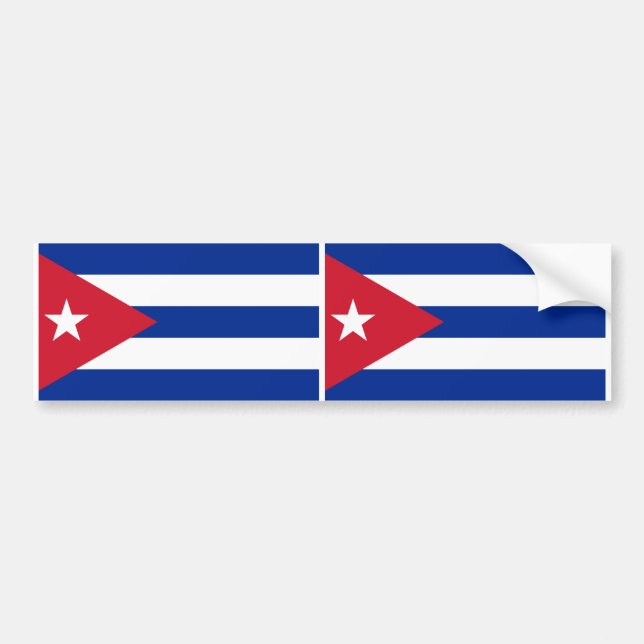 Adesivo Para Carro Bandeira de Cuba (Frente)