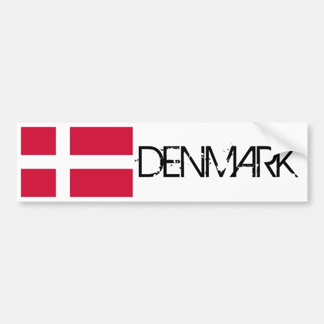 Adesivo Para Carro Bandeira de Dinamarca (Frente)