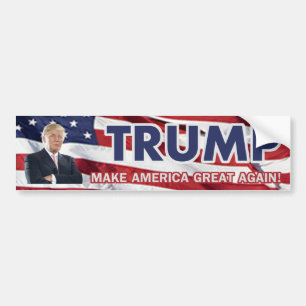 Adesivo Para Carro Bandeira de Donald Trump E.U.
