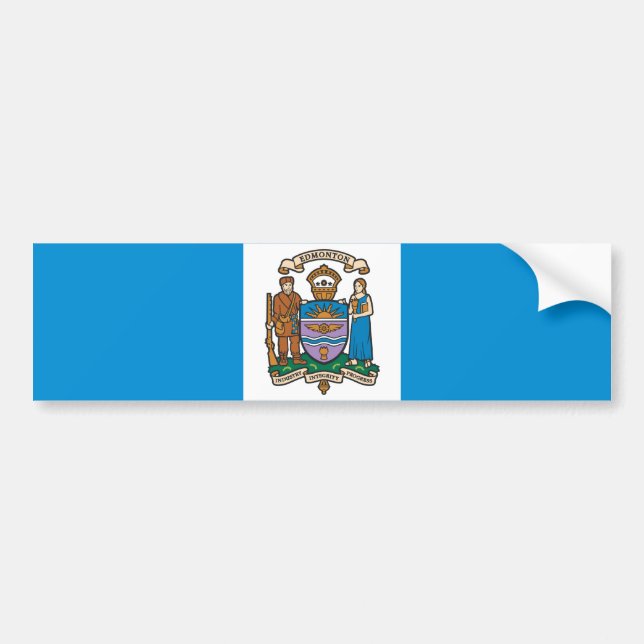 Adesivo Para Carro Bandeira de Edmonton (Alberta, Canadá) (Frente)