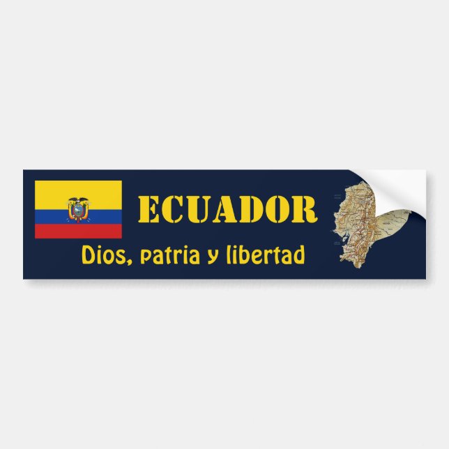 Adesivo Para Carro Bandeira de Equador + Autocolante no vidro (Frente)