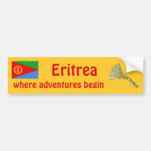 Adesivo Para Carro Bandeira de Eritrea + Autocolante no vidro