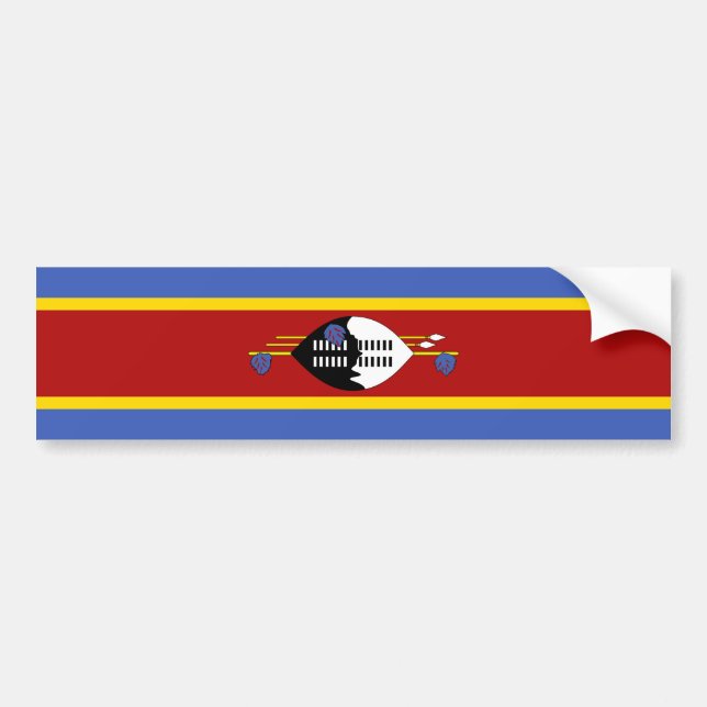 Adesivo Para Carro Bandeira de Essuatíni (Frente)