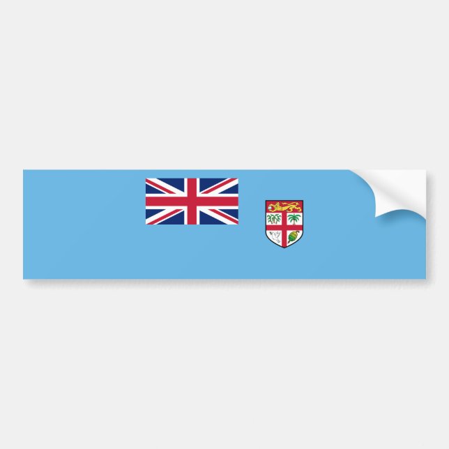 Adesivo Para Carro Bandeira de Fiji (Frente)