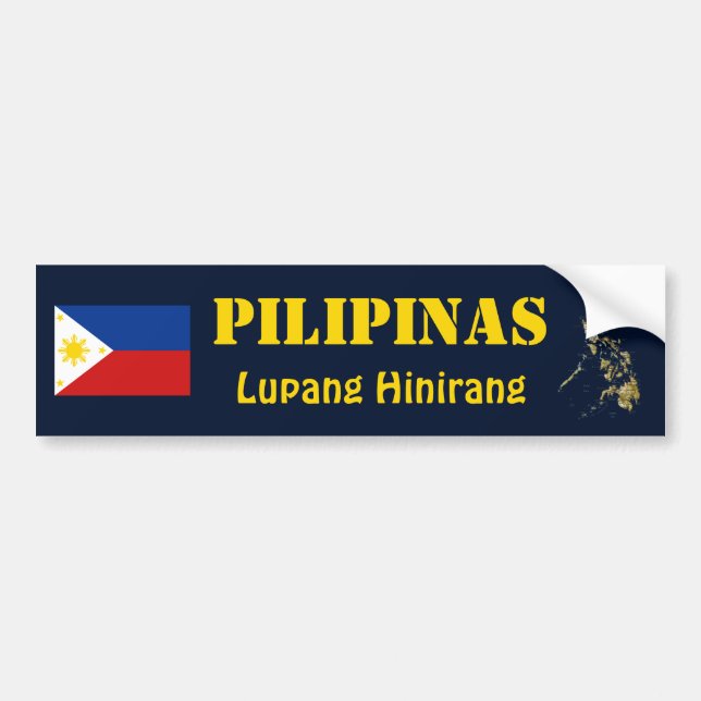 Adesivo Para Carro Bandeira de Filipinas + Autocolante no vidro (Frente)