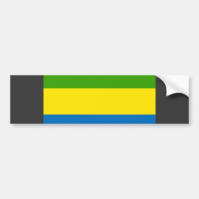 Adesivo Para Carro Bandeira de Gabon (Frente)