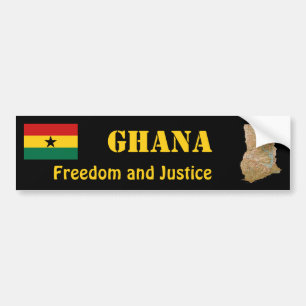Adesivo Para Carro Bandeira de Ghana + Autocolante no vidro traseiro