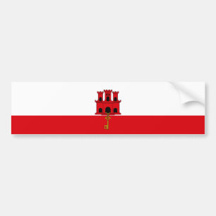 Adesivo Para Carro Bandeira de Gibraltar