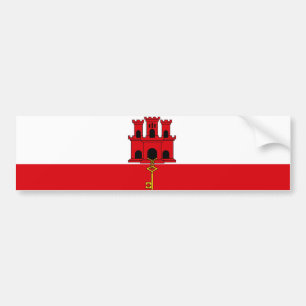 Adesivo Para Carro Bandeira de Gibraltar
