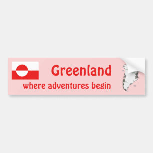 Adesivo Para Carro Bandeira de Greenland e autocolante no vidro