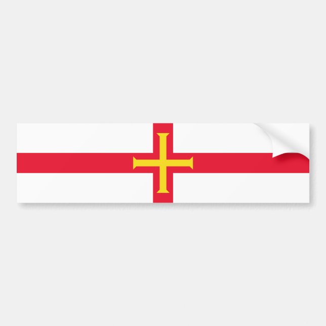 Adesivo Para Carro Bandeira de Guernsey (Frente)