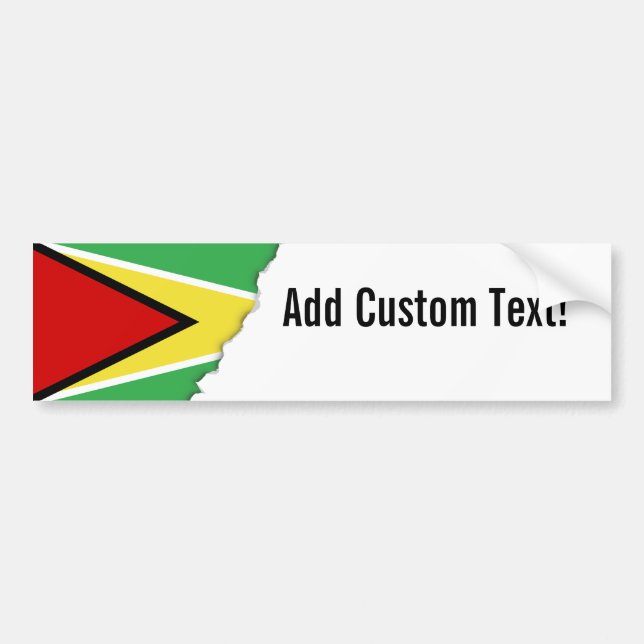 Adesivo Para Carro Bandeira de Guyana (Frente)