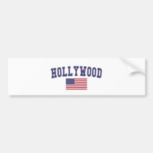 Adesivo Para Carro Bandeira de Hollywood E.U.