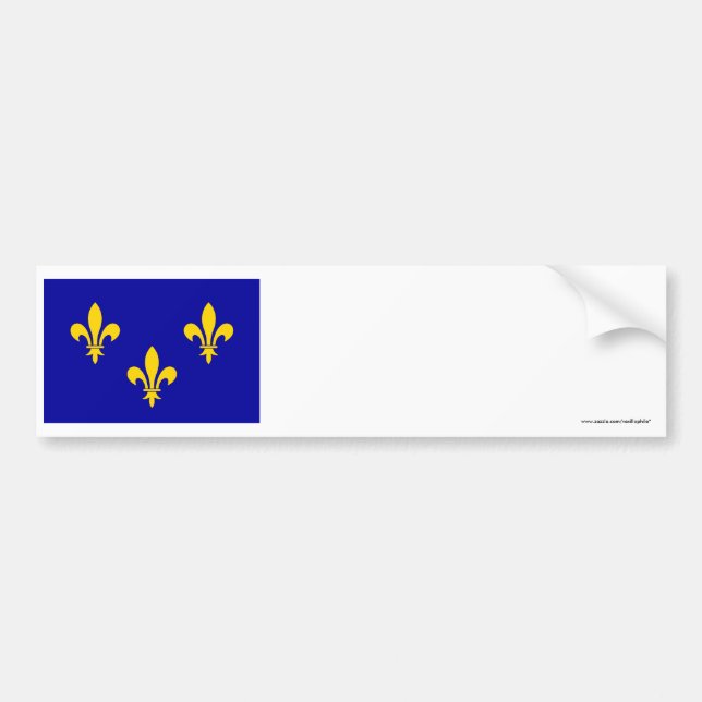 Adesivo Para Carro Bandeira de Île-de-France (Frente)