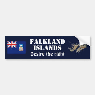 Adesivo Para Carro Bandeira de Ilhas Falkland + Autocolante no vidro