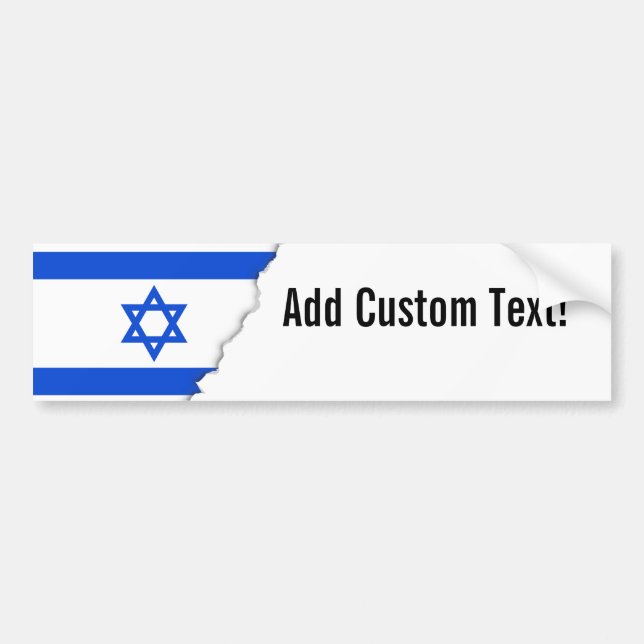 Adesivo Para Carro Bandeira de Israel (Frente)