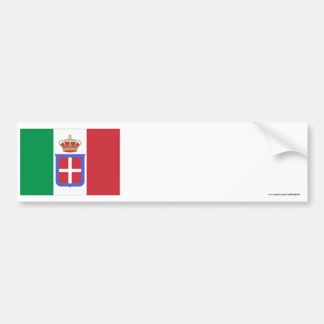 Adesivo Para Carro Bandeira de Italia (1861-1946) (Frente)