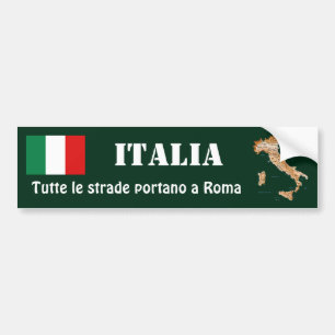 Adesivo Para Carro Bandeira de Italia + Autocolante no vidro traseiro