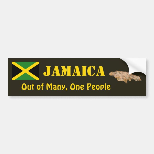 Adesivo Para Carro Bandeira de Jamaica + Autocolante no vidro (Frente)