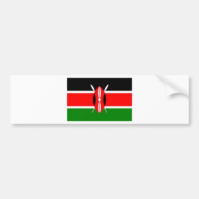 Adesivo Para Carro Bandeira de Kenya (Frente)
