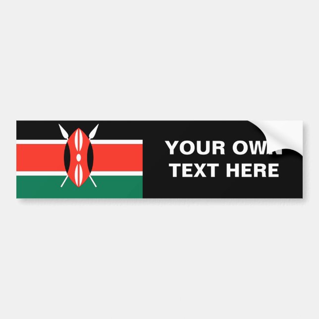 Adesivo Para Carro Bandeira de Kenya (Frente)