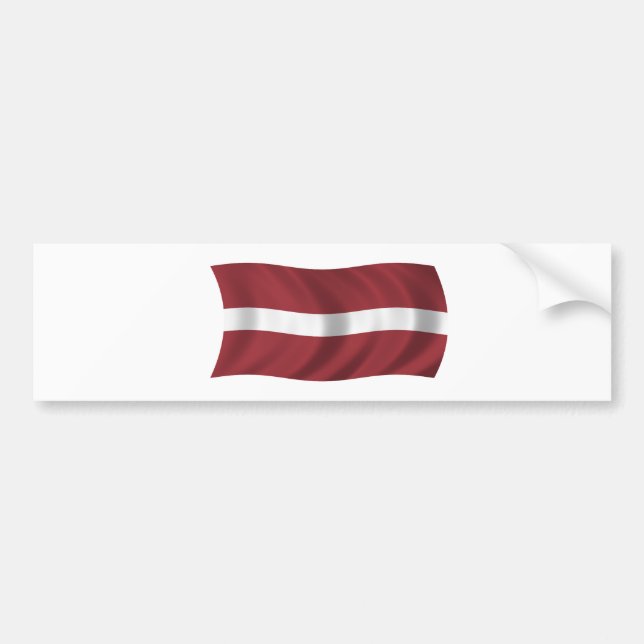 Adesivo Para Carro Bandeira de Latvia (Frente)