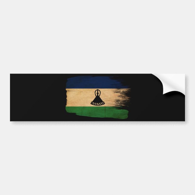 Adesivo Para Carro Bandeira de Lesotho (Frente)