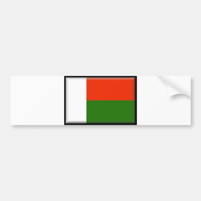 Adesivo Para Carro Bandeira de Madagascar (Frente)