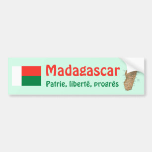 Adesivo Para Carro Bandeira de Madagascar + Autocolante no vidro