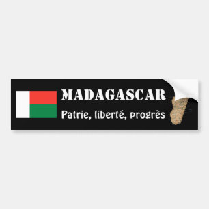 Adesivo Para Carro Bandeira de Madagascar + Autocolante no vidro
