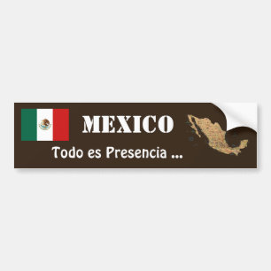 Adesivo Para Carro Bandeira de México + Autocolante no vidro traseir