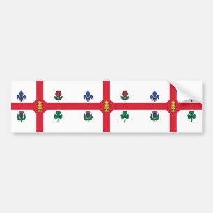 Adesivo Para Carro Bandeira de Montreal (Quebec, Canadá)