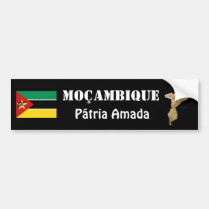 Adesivo Para Carro Bandeira de Mozambique + Autocolante no vidro