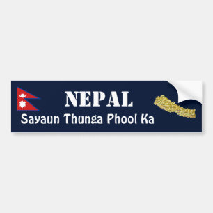 Adesivo Para Carro Bandeira de Nepal + Autocolante no vidro traseiro