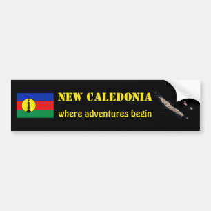 Adesivo Para Carro Bandeira de Nova Caledônia + Autocolante no vidro