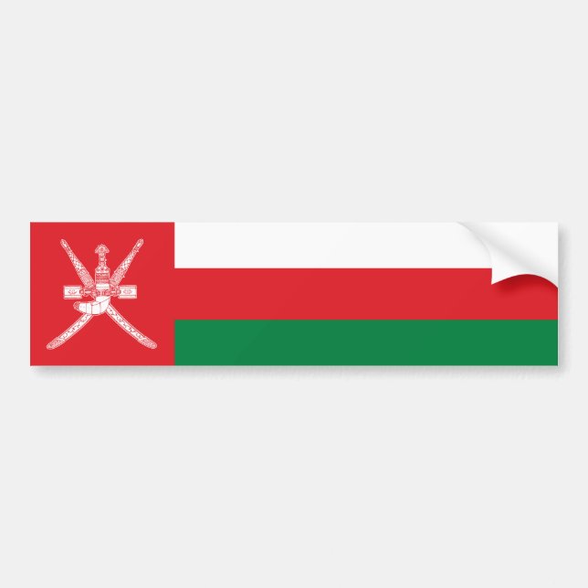Adesivo Para Carro Bandeira de Omã (Frente)