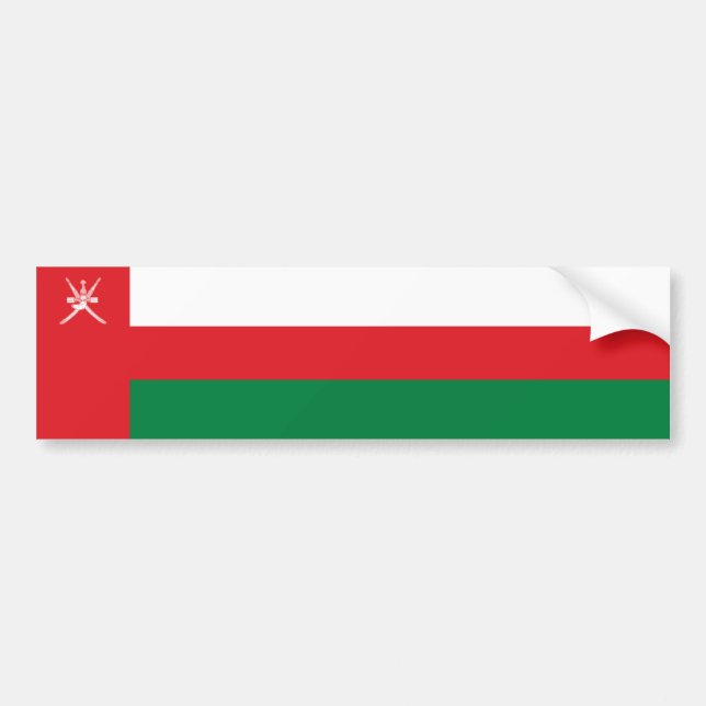 Adesivo Para Carro Bandeira de Omã (Frente)