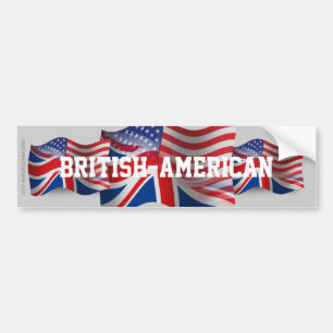 Adesivo Para Carro Bandeira de ondulação Britânico-Americana