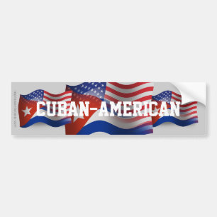 Adesivo Para Carro Bandeira de ondulação Cubano-Americana