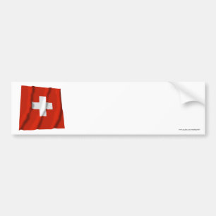 Adesivo Para Carro Bandeira de ondulação da suiça